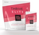 Le- Vel Thrive Elite Protein Shake Gluten- Free, Mieszanka proteinowa z BCAA, Probiotyki i Enzymy 124; 16 Służenia - Pojedyncze opakowania, Truskawka
