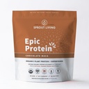 Proso Żywe Epickie Białko, Białko roślinne i Superfoods Proszek, Czekoladowy Maca Proszek Pigment 124; 20 Grams Organic Protein Powder, Wegan, Non Dairy, Non-GMO, Gluten Free, niski cukier (5 Funt, 60 Służenie)