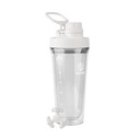 Takeya shaker proteinowy - Butelka z tworzywa sztucznego bez BPA- shaker z leak- Proof Spout Lid - Easy Carry Shaker dla siłowni & More - Dishwasher - Bezpieczny wielokrotnego użytku shaker z łyżeczką Lid - 24 oz, Cloud White