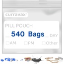 Torby na podróżne opakowania 540 - BPA Free 3 x 2,75 cala Pouch Pill - wielokrotnego użytku Pouches Pill for Medicine z napisami na etykiecie -Clear Ziplock Pill Baggies for Travel Medicine Organizer