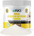 AKI Inulina Proszek z karczochu Jerozolimy (6oz / 170g) Dobry w włóknach i prebiotyce, Idealny do kawy, Smoothies, Sok i inne posiłki - Wegan, Bez glutenu (Opakowanie 1)
