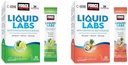 Zestaw FAKTORA FORCE Liquid Labs Electrolytes Powder, Pakiety nawadniające do wytwarzania wody elektrolitowej z witamin, minerałów i przeciwutleniaczy. Lemon-Lime Flavor + Tropikalny aromat owocowy, 40 opakowań stick