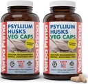 Yerba Prima Psyllium Husks Veg Caps, 400 Kapsułek (625mg) (Opakowanie 2) - Vegan, Non- GMO, Gluten Free, Colon Cleanser, Codzienne Fiber Suplement do Gut Health & Regularność