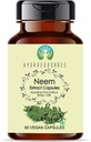 Neem Extract 500mg - 60 Kapsułki wegetariańskie 124; Azadirachta Indica 124; Wszystkie naturalne 124; 100% Wegańskie 124; Bezglutenowe 124; GMP Certified.