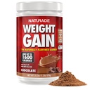 Naturade - All Natural Weight Gain Drink Mix - Gluten Free, Delicious Taste, 1600 Calories per Servings - Mass Gainer w / Węglowodany i białko - Czekolada, 20.3 unce (12 Servings).