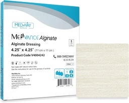 MedVance TM Alginate - Wapnia Alginate Dressing 4.25 "x4.25" Box 5 opatrunków
