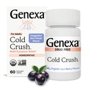 Genexa Cold Crush Between 124; Multi- Symptom Cough & Cold Relief dla dorosłych 124; Delicious Organic Acai Berry Flavor Between 124; Certified Organic & Non-GMO Between 124; Homeopatic Remedy Made Clean Between 124; 60 Tabletki do żucia