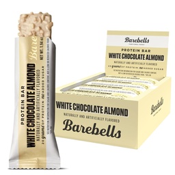 Barebells Protein Bars Biały migdały czekoladowe - 12 Hrabia, 20g Wysokie zabiegi proteinowe - Chocolate Nutrition Bar z 1g Sugar ogółem - On-The- Śniadanie lub Post- Workout przekąski