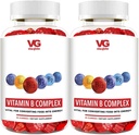 VITA GLOBE B Complex Gummy Vitamin - Strawberry Flavor z witaminą C, Niacyna, B6, B12 & Biotin for Energy, Heart Health and Brain Support, 120 Count (Pack of 2)