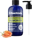 Pawasted Pure Humanitary-Grade Wild Alaskan Salmon Oil for Dogs & Cats - Omega 3 & 6, Dodatkowy suplement siłowy, EPA DHA Kwasy tłuszczowe dla wsparcia immunologicznego