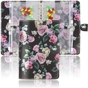 Hennaja Pill Organizer Book, Pill Pouches Clear plastikowe Pill Bags Self Sealing Travel Medicine Organizer Storage (1- Black Rose)