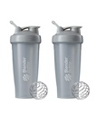 BlenderBottle Classic Shaker Butelka Perfect for Protein Shakes and Pre Workout, 28- Ounce (2 Pack), Pebble Grey