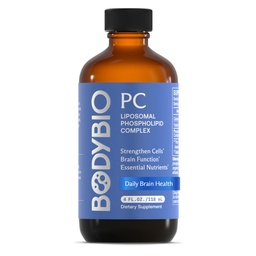 BodyBio PC - Fosfatydylocholina dla zdrowia mózgu, Jasność psychiczna, funkcje poznawcze, Naprawa komórkowa i zdrowe starzenie, Kompleks fosfolipidowy Suplement dla łagodnego Detox Daily