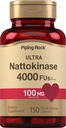 Piping Rock Nattokinase Supplement 4000 FU 124; 100mg 124; 150 Kapsułek 124; Non-GMO, Gluten Free