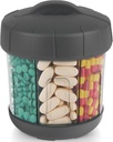 Mossime Extra Big Pill Organizer z TPU Soft Lid, Easy Open Pill Dispenser Organizer Medicizer, One Month Travel suplement witaminy Pill Box, 7 Komory Medication Pill Case Container