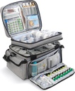 Organizator medycyny z regulowanym dzielnikiem, Podwójny-Warstwa medyczna Składowanie Butelki Organizator, Przenośny Home Health Pierwsza pomoc Bag, Pudełko Organizatora Medycyny dla doraźnych leków (tylko worek)