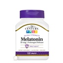 21st Century Melatonin 10mg Extra Strength Tablets, (120 Count), Prolonged Release Sleep Aid for Adults, Promotes Relaxation & Restful Sleep, Non-Habit Forming, Gluten-Free, Non-GMO