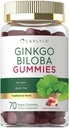 Carlyle Ginkgo Biloba 300mg < 124; 70 Gummies < 124; 45: 1 ekstrakt Leaf > 124; z Peach Malina Flavor > 124; Wegan, Non-GMO, Gluten