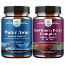 Paleta płynu wody z Dandelion Leaf Extract & Green Tea for Bloating Relief i wysokiej mocy Hawthorn Berry Kapsułki z Leaf & Flower Extract 4: 1 dla zdrowego serca i trawienia