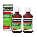 Robitussin Dorośli Maksymalna siła Kaszel Plus Zatory w klatce piersiowej DM Max, Kaszel Suppressant i Expectorant, Malina Flavor, 8 Fl Oz x 2