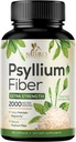 Pyllium Husk proszek kapsułki 2000mg, Natural Daily Rozpuszczalny i nierozpuszczalny Fiber Pigułki, Psyllium Husk Fiber Suplement Wspomaga odżywianie Colon Zdrowie i Regularność, Suplement na bazie roślin - 180 Kapsułki