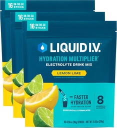 Płynny mnożnik nawodnienia I.V. ® - limonka cytrynowa 124; proszek do nasączania elektrolitów mieszaniny 124; 3 opakowania (48 Servings)