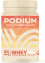 Podium Nutrition Serwatka Białko proszku, Wanilia Lody, 22g Białko na Podawanie z Enzymów Digestive, Serwatka Protein Isolate & Koncentrat, Gluten Free, Niskie węglowodany, Niski cukier i Soy Free, 15 Sługi