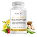 4- in-1 Kompleks Hormonalny Kobiet Suplement suplement 124; Róża, Pueraria & Wieczorna Primrose z Soy Isoflavones 124; Cykl menstruacyjny, Menopauza, Poziom energii & Zdrowa skóra Wsparcie