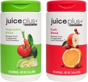 JuicePlus + Fruit and Vegetable Blend: for Solid Nutritional Foundation - Boost Family 's Health with 20 Fruits & Veggies Plus Plant Nutrigents - Pakowany 2 Butelki (60 Servings of Fruit, 60 of Veg)