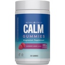 Natural Vitality Calm, suplement magnezu cytratu, Stress Relief Gummies, Wspiera zdrową odpowiedź na stres, Gluten Free, Wegan, Malina Lemon Flavored, 240 Gummies