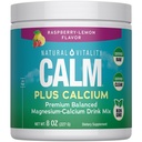 Natural Vitality Calm Magnesium Plus Calcium 8oz Powder | Raspberry Lemon Flavored Premium Balanced Drink Mix | Non-GMO & Gluten Free Supplement