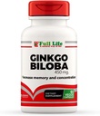 Full Life Ginkgo Biloba kapsułki - Herbal Supplement - 60 Veggie kapsułki 450mg.
