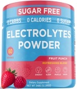 Keto Vitals Keto Electrolytes proszek 124; Keto- Przyjazne elektrolity z potasu, magnezu, sodu, wapnia 124; Electrolytes Sugar Free 124; Suplement energii Drink Mix 124; Zero Kalorii, Zero węglowodanów