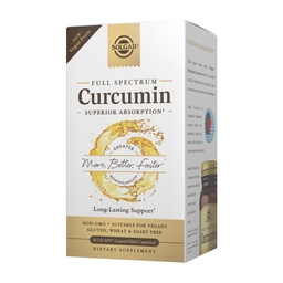 Solgar Full Spectrum Curcumin - 30 LiCaps - Superior Absorption - Mózg, Joint & Immune Health - Wegan, Gluten Free, Non-GMO, Dairy Free - 30 Servings