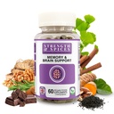 Siła & Przyprawy Wspomaganie pamięci i Focus Supplement z Ginkgo Biloba i 22 Super Składniki, Plant- Based Suplement mózgu dla pamięci, Jasności i Alertness, 1000mg, 60 Kapsułki