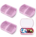 4PCS mały pill Case Travel Pill Box Cute Pill Organizer for Purse Portable Daily Medicine Organizator 2 Komora Pill Holder dla witamin, Olej rybny, Suplementy