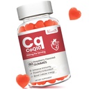 Wysoka absorpcja CoQ10 Gumies 250 mg, Plus Omega-3, Witamina B3 dla energii komórkowej, Mózg i przeciwutleniacz, 5X Lepsza absorpcja Koenzym Q10 Suplement, Malina Flavored - 60 Cts