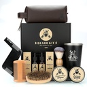 Broda Kit prezenty dla mężczyzn, Dzień Ojca prezenty urodzinowe dla mężczyzn Tata go, Grooming i przycinanie narzędzia Kompletny zestaw, Beard Care Kit z 2 Brody wzrostu oleju / Balm / Brush / Comb / Golenie Mydło / Puchar i worek