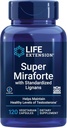 Life Extension Super Miraforte ze standaryzowanymi lignanami, chryzyna, Nettle Root, Muira puama, maca, cynk, Focused Formuła dla korzyści testosteronu, Wegetarianin, Gluten- Free, Non-GMO, 120 Kapsułki