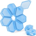 7- in-1 Zestaw organizatorów pilek podróży zawiera 7 małych pilek, które mogą być montowane w okrągłe duże pióro pudełko, każdy mały pióro może być używany oddzielnie (1Pack Blue)