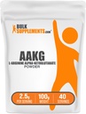 BulkSupplements.com Proszek AAKG - Arginine AKG Suplement, Nitric Oxide Suplement, Unflavored & Gluten Free, 2,5g na Serving, 100g (3,5 oz) (Opakowanie po 1)