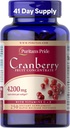 Pride Premium Pride Cranberry Fruit Concentrat 84 mg (odpowiednik 4200 mg) z witamin C i E, Suplement diety do wsparcia systemu immunologicznego, 4 Miesiąc dostaw, 250 Softgels szybkiego wydania