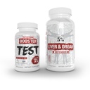 5% Nutrition 2- Stack Adult 124; Liver & Organ Defender z NAC + Test Booster Adult 124; Wątroba, Nerki, & Heart Support + Testosteron, Muscle Builder, Witality mężczyzn, Energia & Stamina