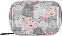 Pudełko Hippo Cartoon 7-dniowy pióro Case Travel Pill Organizer Bag z Zipper przenośny tygodniowy suplement witaminy posiadacz Pouch Bag
