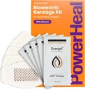 PowerHeal Bioelectric Bandage Kit for Shound Care & Fast Healing - 3-Warstwy w / Bioelectric Pad, Absorbent Pad, Adhesive + Vound Hydrogel - for Cuts, Otarcia, Blisters, Burns - 5-Pack, 2.3 "x 3.5"