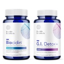 Biocidin Kapules i GI Detox + Binder Bundle - Wspiera usuwanie biofilmów, Zdrowe Detoksykacji i Full- Oczyszczanie ciała z botanicznych, Zeolite, i Węgiel aktywowany