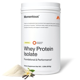 Momentous Essential Grass- Fed Protein Serwatka w proszku - 20 g Białko izolatu serwatki - NSF Certified for Sport - Glutential Free - 24 Służenia dla Esential Everyday Use - Vanilla - Pakiet May Vary