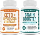 Całkowicie optymalne Premium Keto Pigułki + Jabłko Cydr Kapsułki z Matką + Premium Suplement Mózgu - Nootropowy Booster Mózgu dla Focus, Jasność, Ulepszona Pamięć, Koncentracja i Lepsze nastroje