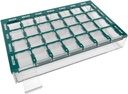 EZY DASE Pill Organizator Cotygodniowe (7- Day), Medicine Planner, Witamina Case / Box, Komory średnie z Easy Full Tray, 4 razy dziennie, Łatwy w użyciu kontenery, Przezroczyste lidów, zielony, BPA wolny