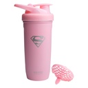 Smartshake DC COMICS Reforce Stainless Steel Protein Shaker Butelka 900 ml Xi124; 30 oz - Leakproof Screw- on Lid - BPA Free - Unisex - Nie izolowane - Supergirl Logo